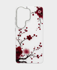 Fancy Back Case for Samsung Galaxy S26 Ultra - Dark Red Flower