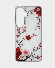 Fancy Back Case for Samsung Galaxy S26 - Dark Red Flower