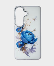 Fancy Back Case for Samsung Galaxy S26 - Blue Flower and Butterfly