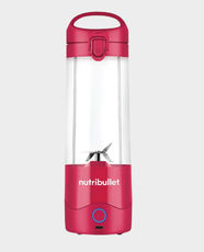 NutriBullet Portable Blender | 475ml Capacity | 6 Stainless Steel Blades | 2000mAh Battery | Spillproof Flip Lid | Tritan Travel Cup | Up to 15 Blends per Charge | USB-C Charging | NB-PB475M - Magenta