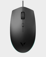 Rapoo V11S Optical Wired Gaming Mouse | Upto 1600DPI Adjustable | 4 Buttons | Two-Way Scroll Wheel | Ambidextrous Hand Preference | Compatible with MacOS and WIndows - Black