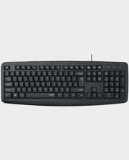 Rapoo NK2600 Full-size Wired Keyboard | Durable Laser-Carved Keycaps | Spill-Resistant Design | FN Multimedia Hotkeys | Plug and Play | 5 Million Keystroke Lifespan | Durable ABS Build - Black