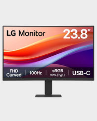LG 24U421A-B 24 Inch FHD Curved Monitor 100Hz USB-C Black in Qatar
