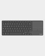 Rapoo E900T Multi Mode Wireless TouchPad Keyboard | 73 Scissor Keys | 6 Media Keys | Upto 13 Months Battery Life | Compatible with MacOS and WIndows | BT4.0/5.0 and 2.4Hz Tri-Mode Wireless Connectivity - Dark Grey