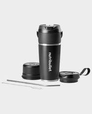 NutriBullet Flip Insulated Portable Blender | 11.1V High Torque Motor Power | 590ml Capacity | Stainless Steel Blades and Tumbler | Keeps Drinks Cold up to 24 Hours | NFP-590 - Black