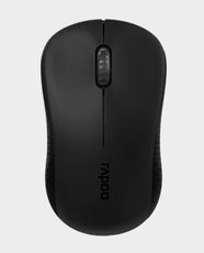 Rapoo M20 Silent Wireless Optical Mouse | Wireless 2.4 GHz | Upto 1000DPI | 3 Buttons | Upto 10m Range | Upto 12 Months Battery Life | Compatible with MacOS and WIndows - Black