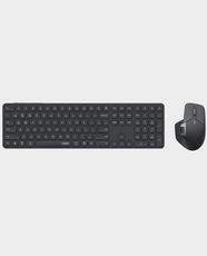 Rapoo 9560M Multi-mode Wireless Optical Mouse and Keyboard | Bluetooth 4.0/5.0 and 2.4GHz | Multi-Device Switching | 110 Key Scissor Keyboard | Adjustable 800-4000 DPI | USB-C Charging | Windows and Mac - Dark Grey