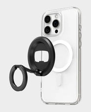 Spigen O-Mag Ring Magnetic Phone Holder with Adjustable Kickstand | Dual MagSafe Magnets | Pull-Out Ring Grip | Built-in Bottle Opener | Portrait and Landscape Stand | Compatible with iPhone 12/13/14/15/16 Series - Black