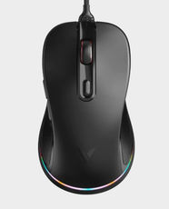 Rapoo V260 Pro Wired RGB Optical Gaming Mouse | Upto 6200DPI Adjustable | 6 Buttons | Two-Way Scroll Wheel | RGB Lighting | Ergonomic Mice Design - Black