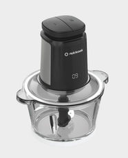 Nutricook Electric Chopper | 1.2 Ltr Glass Bowl | 500W Powerful Motor | 4000mAh Battery | Stainless Steel Quad Blade | Pulse and Steady Chopping Modes | Multi-Function Chop/ Mince/ Purée and Ice Crush | NC-CH1200