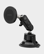 Wizard Metal Vacuum Car Mount | Premium Aluminum Alloy | 360° Rotation | Vacuum Suction | Universal Compatibility | CH-120 - Black