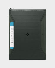 Spigen Universal Passport Holder | Secure RFID Blocking Protection | Secure Locking Mechanism | Premium Velo Vegan Leather | Built-In D-Ring Attachment | Modern and Slim Design - Military Green