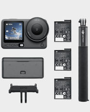 DJI Osmo Action 6 Adventure Combo | Extreme Battery Plus ×3 | Dual-Direction Quick-Release Adapter Mount | Osmo 1.5m Extension Rod | Multifunctional Battery Case 3 | Action Curved Adhesive Base | Locking Screw x2 | USB-C 3.1 Cable - Black