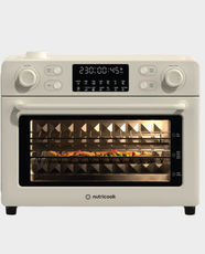 Nutricook Baker's Oven Air Fryer and Toaster Oven | 30L Capacity | 1700W Power | 6 Fan Speeds | 12 Smart Cooking Programs | Stainless Steel Interior | AFTO330B - Beige