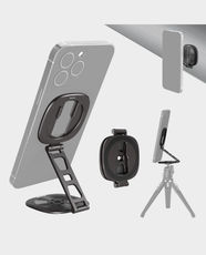 NEEWER PA095 Dual Magnetic Phone Holder | 360° Rotation And 180° Tilt | Cold Shoe And 1/4 Thread Foldable Tripod | Aluminum Alloy Material | Multiple Device Expansion | Wider Compatibility - Black
