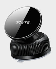 Scute CH10 Super Strong Holder | Vacuum Suction Mount | 360° Adjustable Rotation | Anti-Shake Stable Grip | PC + ABS Build | Compatible with iPhone and Android - Black