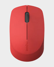 Rapoo M100 Silent Multi Mode Wireless Optical Mouse | Bluetooth and Wireless 2.4 GHz | Multi-Device Connectivity Upto 2 Devices | Upto 2400DPI | 4 Buttons | Upto 12 Months Battery | Compatible with iOS and WIndows - Red