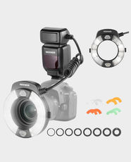 NEEWER RF1-C TTL Macro Ring Flash | Power 76W | 5500K Color Temperature | 80° Coverage | A/B Independent Flash Tubes | TTL/M/Multi Modes | Compatibility For Canon Cameras - Black