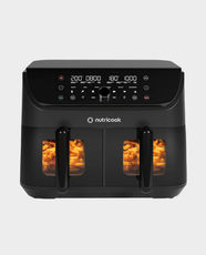 Nutricook Rapid Air Fryer Duo Vision | 8.5L Capacity | 2400W Power | Dual Cook Function | Clear Viewing Window and Internal Light | NC-AFD185V - Black