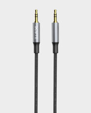 Scute AC11 AUX Audio Cable 3.5mm Male to 3.5mm Male | 1 Meter Length | 48-Braided + Aluminum Alloy Material | Compatible with Smartphones, Tablets, Laptops & Audio Devices with 3.5mm Port - Black