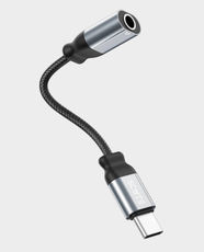 Scute AC8 USB-C to 3.5mm Digital Audio Converter | 0.12m Length | Braided Cable | Aluminum Alloy Connectors | Compatible with Smartphones, Tablets, Laptops & 3.5mm Audio Devices - Black