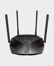 Mercusys MR70X AX1800 Dual-Band Wi-Fi 6 Router | Up to 1.8Gbps Wi-Fi Speed | 4 High-Gain Antennas with Beamforming | OFDMA & MU-MIMO | WPA3 Security | Full Gigabit Ports | High-Capacity Performance - Black