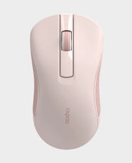 Rapoo B20 Silent Wireless Optical Mouse | 1200 DPI Sensor | Up to 10m Wireless Range | 2.4 GHz Wireless Connection | Up to 12 Months Battery Life | Two-Way Scroll Wheel | Compatible with Windows and macOS - Pink
