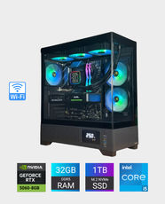 Pre-Built Gaming PC with Intel Core i5-14400F 14th Gen | Palit GeForce RTX 5060 Dual 8GB GDDR7 | 32GB TeamGroup T-Force Delta RGB DDR5 6000MHz | WD SN850X 1TB NVMe | 700W DeepCool PF700X Bronze PSU