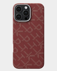 Pitaka Tactile Woven Case Case for iPhone 16 Pro Max (Red/Gold) in Qatar
