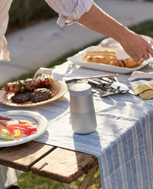 Bose SoundLink Revolve II Bluetooth Speaker | 360° Sound | Bluetooth 4.1 | Up to 13 hours Battery life | 3.5 mm AUX - Luxe Silver