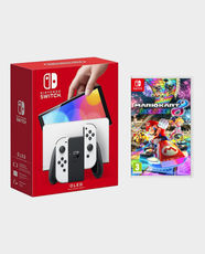 Buy Nintendo Switch OLED White + Mario Kart 8 Deluxe Bundle in Qatar