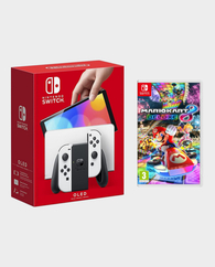 Buy Nintendo Switch OLED White + Mario Kart 8 Deluxe Bundle in Qatar