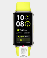 Huawei Band 10 | 1.47 inch AMOLED Display | Fluoroelastomer Strap | Bluetooth 5.0 | Upto 14 days Battery Life (Huawei Ceramic Mug) - Green