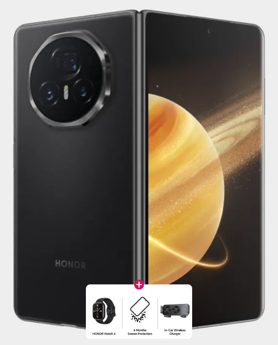 Honor Magic V3 5G 12GB 512GB (Honor Magic Watch 4 + Gift Honor Wireless Car Charger + 6 Months 1 Time Screen Protection ) - Black