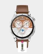 Huawei Watch GT 5 46mm With 1.43 Inch AMOLED Display / 14 Day Battery Life / 5 ATM Water-Resistant / Brown Composite Leather Strap (Huawei Strap for GT 5) - Brown