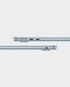 Apple Macbook Air 13 Inch Laptop / MC6V4AB/A / M4 Chip (10-Core CPU, 10-Core GPU) / 24GB RAM /512GB SSD / 13.6 Inch Liquid Retina Display / English/Arabic Keyboard / macOS - Sky Blue
