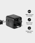 Momax 1-World Universal Travel Charger with Dual AC Outlets | With built-in JP/US, CN, TW, UK, EU, AU sockets | UA19D - Black