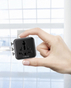 Momax 1-World Universal Travel Charger with Dual AC Outlets | With built-in JP/US, CN, TW, UK, EU, AU sockets | UA19D - Black