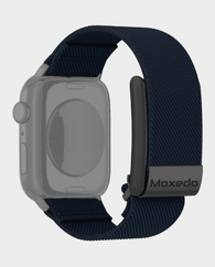 Moxedo Hybrid Fit-Weave Nylon Braided Band Adjustable Strap for iWatch and Whoop 4.0 - Night Blue in Qatar