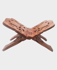 Wooden Foldable Quran Stand with Hand Carved Jali/Inlay Design