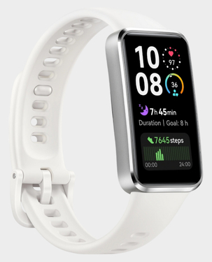 Huawei Band 10 | 1.47 inch AMOLED Display | Fluoroelastomer Strap | Bluetooth 5.0 | Upto 14 days Battery Life - White