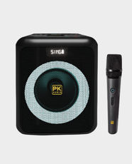 Platinum CX15 Karaoke Speaker | 6.5-Inch Woofer | 1200W PMPO | Up to 4 Hours Playback | UHF Wireless Microphones | 23,000 Built-In Songs | Echo Control & Dynamic RGB Lights | FM Radio & MicroSD Support - Black