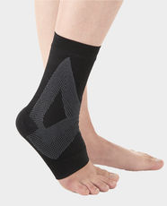Dr. Med A090 Triplicated Lining Compressive Ankle Sleeve (Medium) | Enhanced 3D Compression Support | High Elastic Material | Provides Warmth and Support | For Sprain, Strain, Tendonitis and Sports Injury Protection