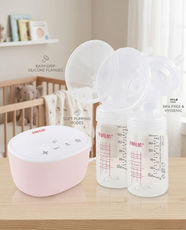 Farlin Ele-Dual Electric Breast Pump | 3 Speeds and Suction Levels | 9 Micro USB and Battery Operation | Polypropylene and Silicone Materials | 120-Sec Progressive Automatic Massage Mode | Easy to Use | AA-12018