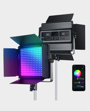 NEEWER RGB1200 60W Metal LED Video Light | Infinity App Control | 2500K-8500K Full Color Panel | Vibrant Color Control | Dual Power Options | Music Sync and Scene Effects - Black
