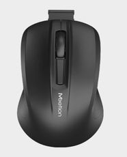 Meetion MiniGo Silent 2.4GHz Wireless Optical Mouse | 1200 DPI | Up to 10m Range | 3 Buttons | Non-Slip Side | Compatible with Windows and macOS - Black