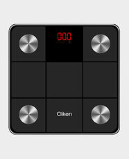 Clikon Digital Bluetooth Bathroom Scale | 180Kg Capacity | High Precision Strain Gauge Sensors | Red LED Display | Auto On/Off and Zero Function | Overload & Low Battery Indicator | CK4076 - Black