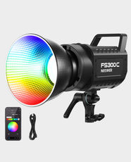 NEEWER FS300C 300W RGB LED Video Light | 2500K-7500K Color Temperature | App and 2.4G Wireless Control | 80m Wireless Range | 17 Types Scene Effects | Bowens Mount Studio Light - Black