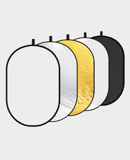 NEEWER RF0812 5-in-1 Collapsible Light Reflectors | 80x120cm Round Multi-Disc | Silver/Gold/White/Black/Translucent | Portable Carry Bag Included - Multicolor