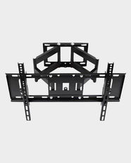 Skill Tech PM 600P Primestar Economy Dual Arm Full Motion TV Wall Mount | 32 - 80 Inch Screen Size Compatible | 50kg Capacity | VESA 600x400 | ±60° Swivel | -5°/+15° Tilt | Hook-On Bubble Level | Heavy-Duty Steel Build